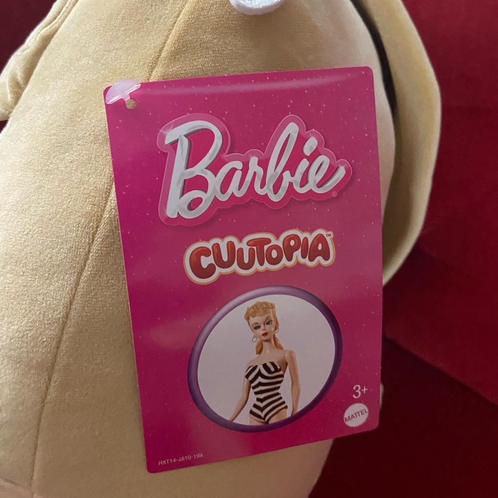 Barbie Plush Pillow Doll in Blonde, Black, White and Pink Accents - Picture 5 of 6